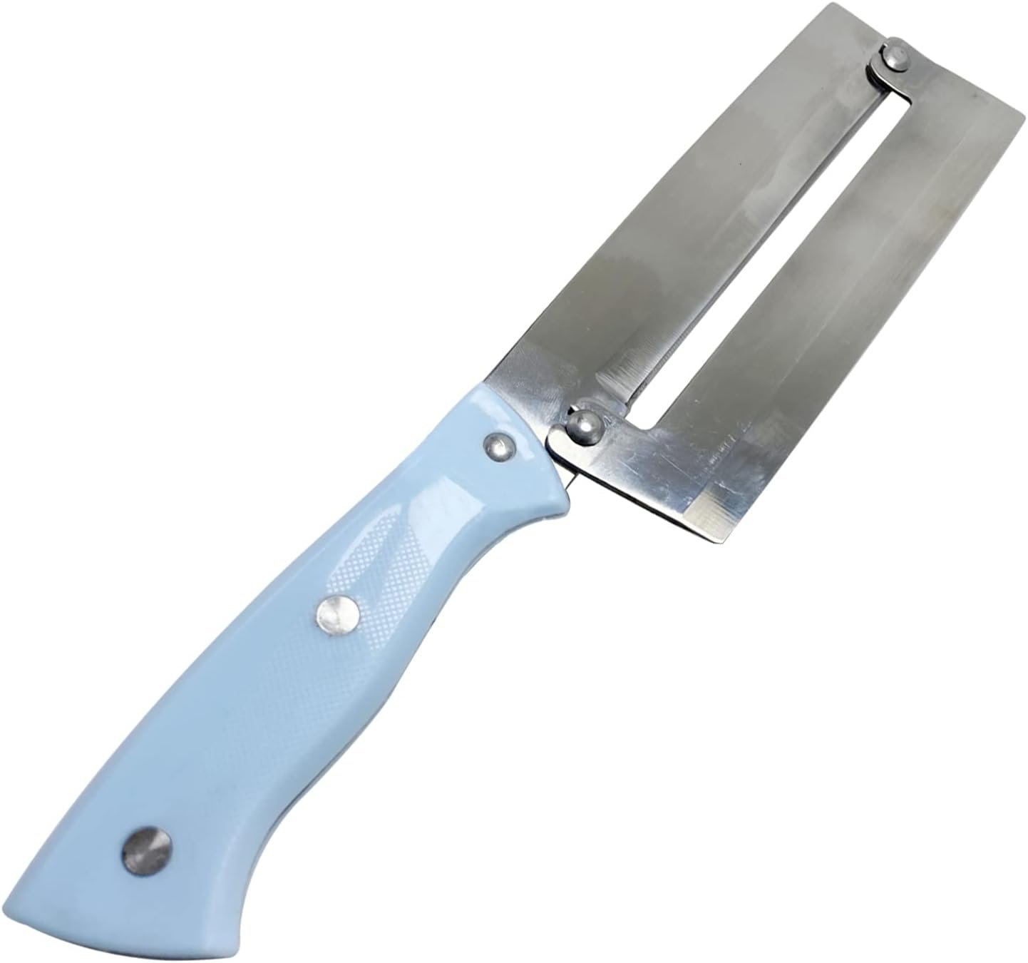 Sugarcane Peeling Knife Pineapple Peeling Knife Sugar Cane Peeler Knife, Paring Knife Fruit Peeler Cutter Artifact Planing Knife, With Stainless Steel Blade & Non-slip Blue Plastic Handle