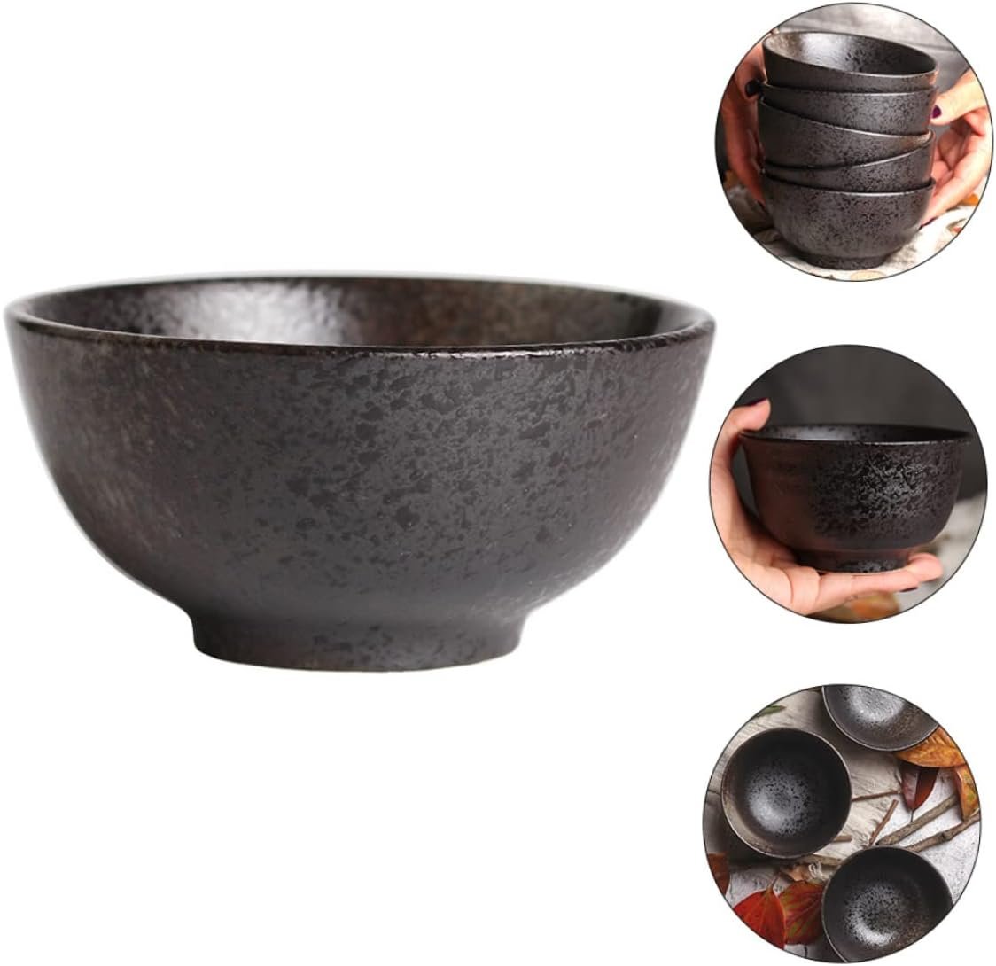 2pcs Ceramic Plate Cereal Container Flatware Decor Pudding Bowl Rice Bowls Chinese Bowl Restaurant Bowls Soup Bowl Noodle Bowl Ceramics Mini Kitchen Bowl - Image 2