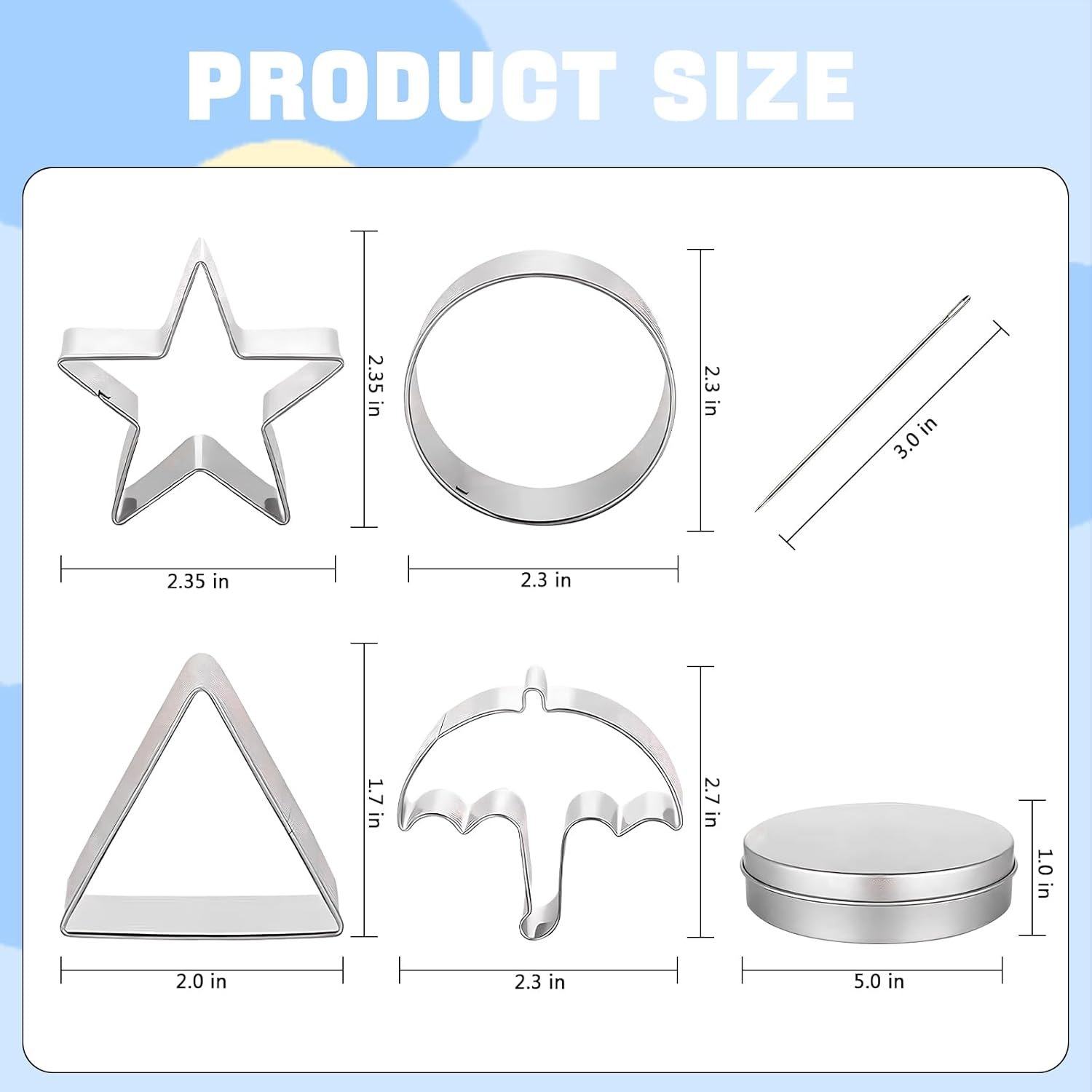 Sugar Candy Making Tools Sugar Biscuit Kit Making Stainless Steel Game Cookie Cutter Challenge Cookies Game Kit Biscuits Molds Sugar Kit Umbrella Cookie Cutter for Baking Kitchen Gadget - Image 2