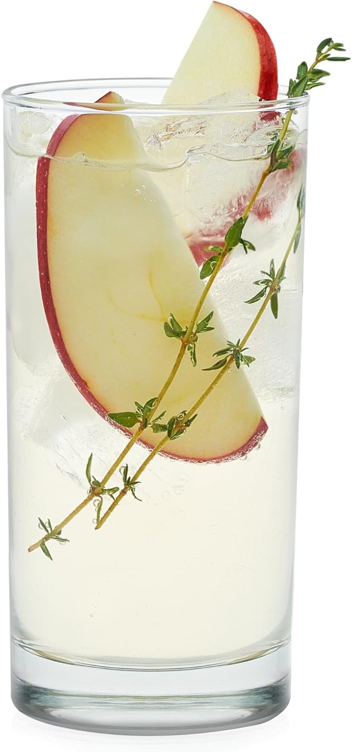 Tumbler Drinking Glass Sets, Durable Heavy Base Drinking Glasses, Lead-Free Tall Water Glasses Set, Sophisticated Beer Glasses Set of 8