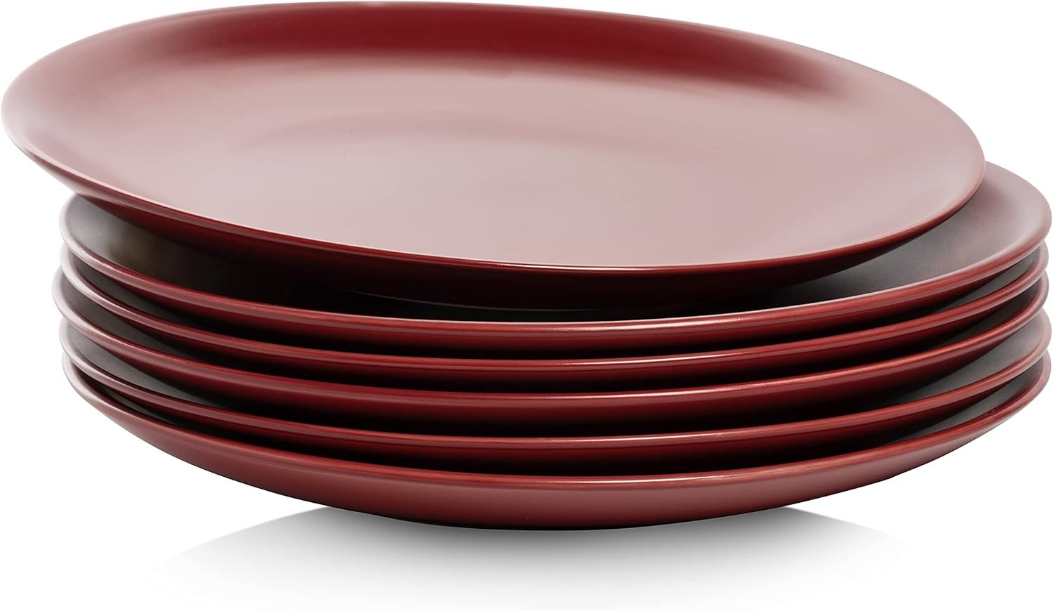 Matte 10.5" Dinner Plate, Set of 6, Red - Image 2