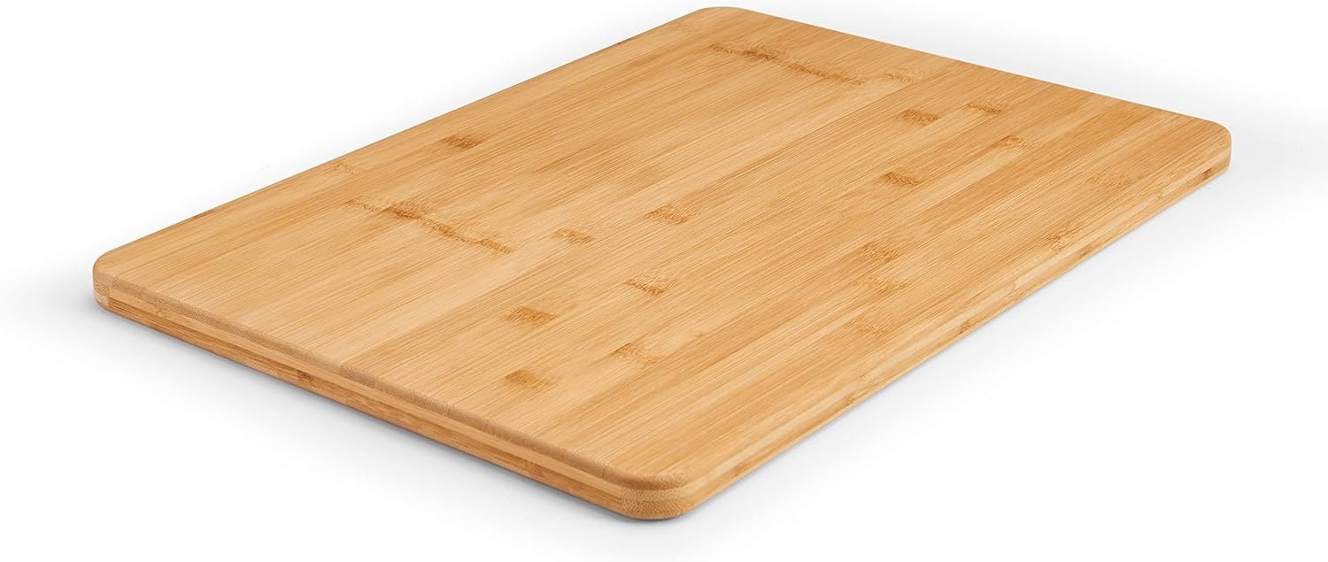 Extra-Large Wood Cutting Board, Reversible Chopping Board for Kitchen Meal Prep and Serving, Charcuterie Board, 14-Inch x 20-Inch, Bamboo